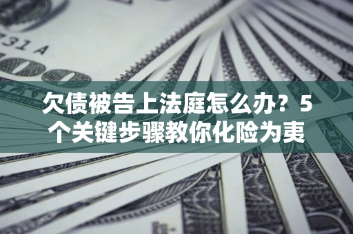 济南欠债被告上法庭怎么办？5个关键步骤教你化险为夷