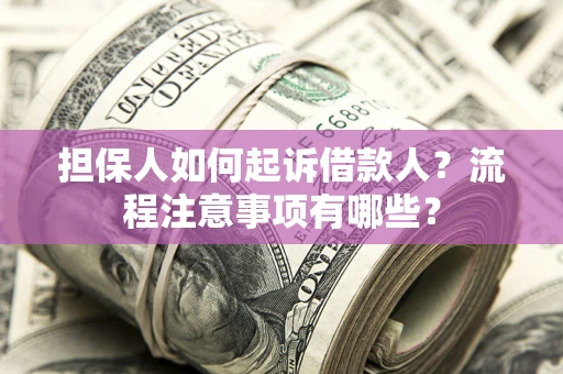 济南担保人如何起诉借款人？流程注意事项有哪些？